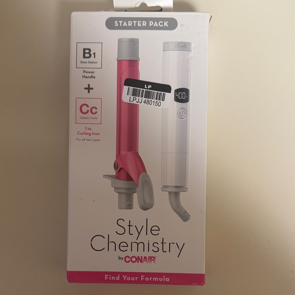 Style Chemistry 1" Curling Iron Starter Pack by Conair - White & Pink